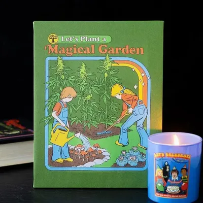 Objets de décoration - Plaque en toile « Jardin magique » de Steven Rhodes (19 x 25 cm) - SOMETHING DIFFERENT WHOLESALE EUROPE BV