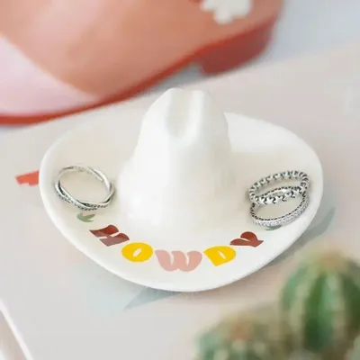 Jewelry - Howdy Cowboy Hat Trinket Dish - SOMETHING DIFFERENT WHOLESALE EUROPE BV