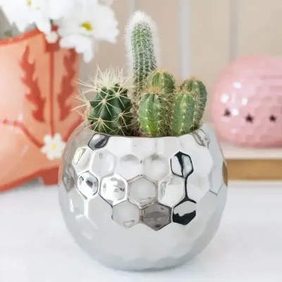 Pots de fleurs - Vase boule disco argentée - SOMETHING DIFFERENT WHOLESALE EUROPE BV