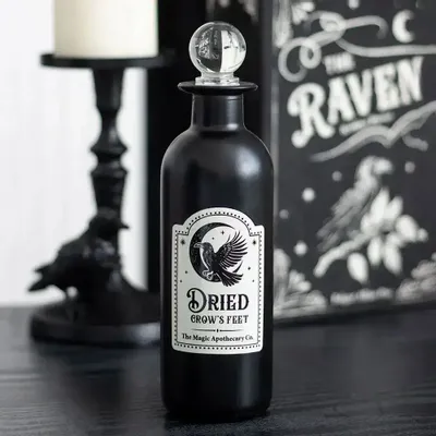 Ornaments - Dried Crow's Feet Decorative Glass Potion Bottle - SOMETHING DIFFERENT WHOLESALE EUROPE BV
