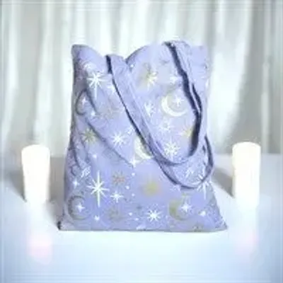 Objets de décoration - Tote bag violet à motifs célestes - SOMETHING DIFFERENT WHOLESALE EUROPE BV