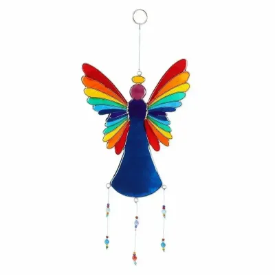 Decorative objects - 38cm Rainbow Angel Suncatcher - SOMETHING DIFFERENT WHOLESALE EUROPE BV