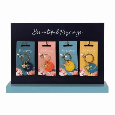 Decorative objects - Set of 24 Bee-utiful Keyrings on Display - SOMETHING DIFFERENT WHOLESALE EUROPE BV