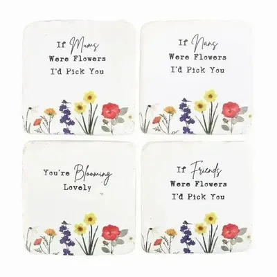 Placemats - Set of 24 Wildflower Coasters - SOMETHING DIFFERENT WHOLESALE EUROPE BV