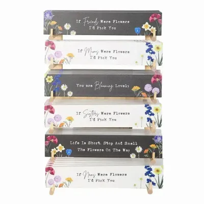 Panels - Set of 36 Wildflower Block Signs on Display - SOMETHING DIFFERENT WHOLESALE EUROPE BV