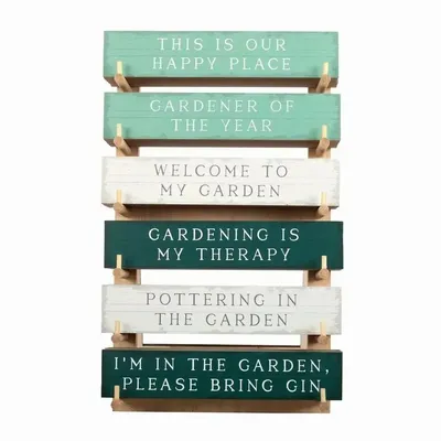 Panels - Set of 36 Gardening Block Signs on Display - SOMETHING DIFFERENT WHOLESALE EUROPE BV