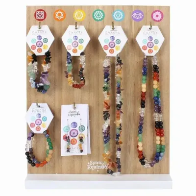 Jewelry - Set of 18 Chakra Jewellery with Display Stand - SOMETHING DIFFERENT WHOLESALE EUROPE BV