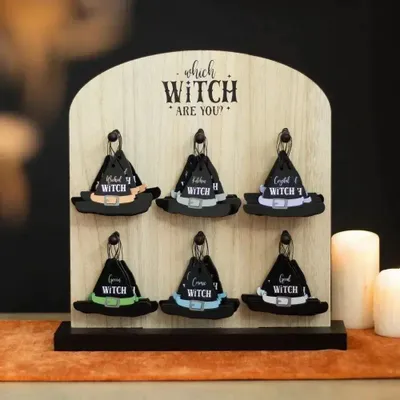 Other wall decoration - Set of 36 Witch Hat Mini Signs on Display - SOMETHING DIFFERENT WHOLESALE EUROPE BV