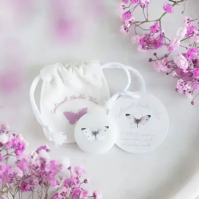 Ornements - Boîte de 24 jetons souvenirs papillon en marbre dans un sachet - SOMETHING DIFFERENT WHOLESALE EUROPE BV