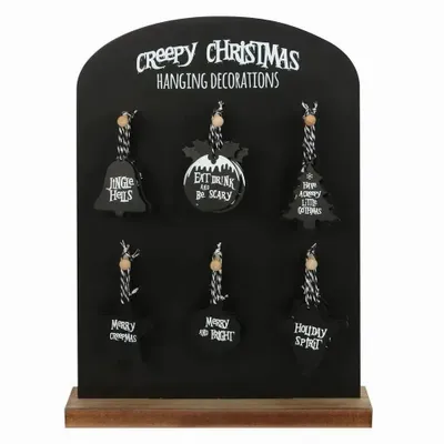 Autres décorations murales - Ensemble de 36 panneaux de Noël effrayants à suspendre, exposés - SOMETHING DIFFERENT WHOLESALE EUROPE BV