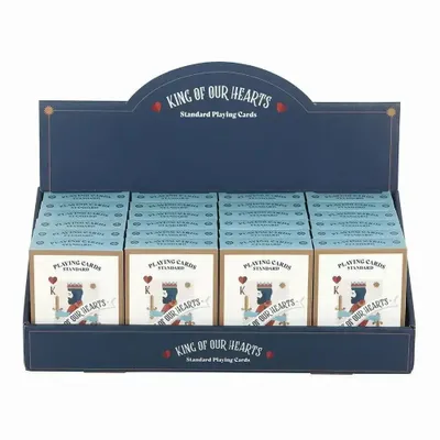 Toys - Set of 24 King of Our Hearts Playing Card Decks in Display - SOMETHING DIFFERENT WHOLESALE EUROPE BV
