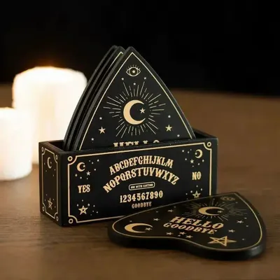 Sets de table - Ensemble de sous-verres Black Talking Board Planchette - SOMETHING DIFFERENT WHOLESALE EUROPE BV