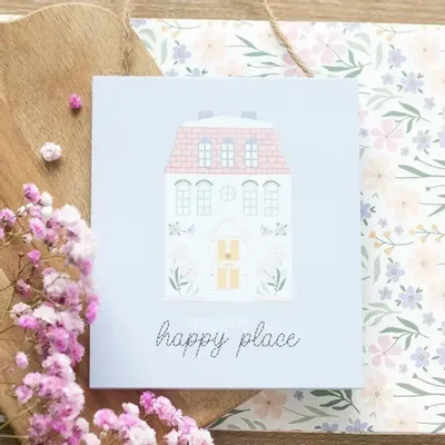 Other wall decoration - This Is Our Happy Place Pastel House Hanging Sign - SOMETHING DIFFERENT WHOLESALE EUROPE BV