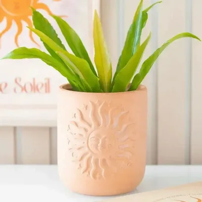 Pots de fleurs - Pot de fleurs soleil en terre cuite - SOMETHING DIFFERENT WHOLESALE EUROPE BV