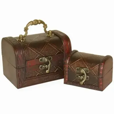 Caskets and boxes - Set of 2 Diamond Chests - SOMETHING DIFFERENT WHOLESALE EUROPE BV