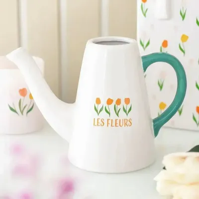 Garden accessories - Les Fleurs Tulip Ceramic Watering Can - SOMETHING DIFFERENT WHOLESALE EUROPE BV