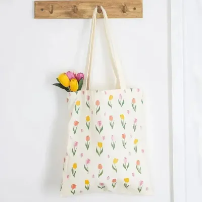 Bags and backpacks - Tulip Print Tote Bag - SOMETHING DIFFERENT WHOLESALE EUROPE BV