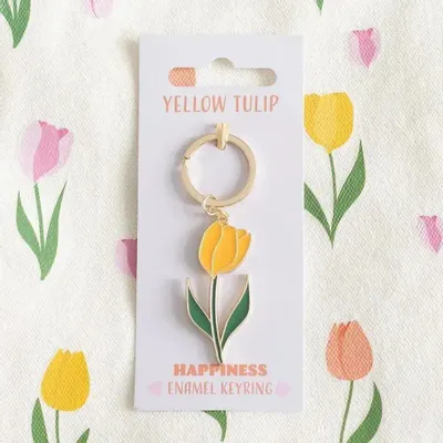 Decorative objects - Yellow Tulip Keyring - SOMETHING DIFFERENT WHOLESALE EUROPE BV