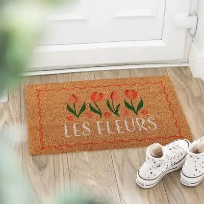 Rugs - Natural Les Fleurs Tulip Doormat - SOMETHING DIFFERENT WHOLESALE EUROPE BV