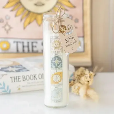 Bougies - Bougie tube rose tarot vintage - SOMETHING DIFFERENT WHOLESALE EUROPE BV