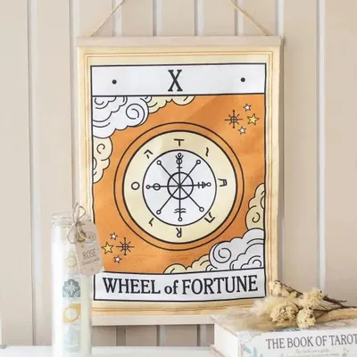 Other wall decoration - The Wheel of Fortune Vintage Tarot Wall Hanging - SOMETHING DIFFERENT WHOLESALE EUROPE BV