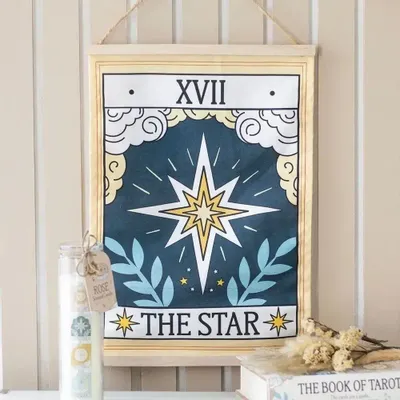 Autres décorations murales - Tapisserie murale vintage de tarot « L'Étoile » - SOMETHING DIFFERENT WHOLESALE EUROPE BV