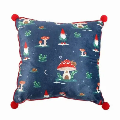 Coussins - Coussin carré de 35 cm à motif gnome et pompons - SOMETHING DIFFERENT WHOLESALE EUROPE BV