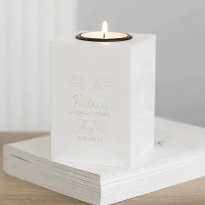 Bougeoirs et photophores  - Porte-bougie chauffe-plat en forme d'aile d'ange avec des plumes - SOMETHING DIFFERENT WHOLESALE EUROPE BV