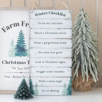 Panneaux séparateurs - Liste de contrôle pour un paysage hivernal féerique - Panneau suspendu - SOMETHING DIFFERENT WHOLESALE EUROPE BV