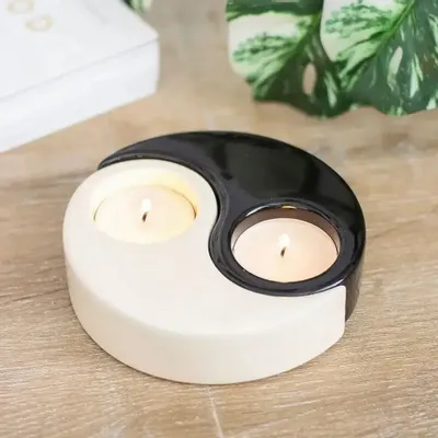 Candlesticks and candle holders - Yin Yang Tealight Candle Holder - SOMETHING DIFFERENT WHOLESALE EUROPE BV