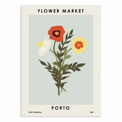 Affiches - Affiche - Flower Market Porto - NKTN - WALL EDITIONS