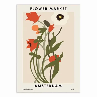 Affiches - Affiche - Flower Market Amsterdam - NKTN - WALL EDITIONS