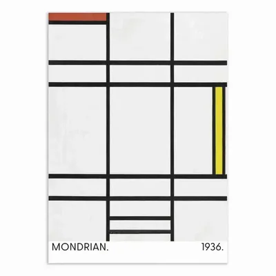 Affiches - Affiche - Composition in White Red and Yellow 1936 - Piet Mondrian - WALL EDITIONS