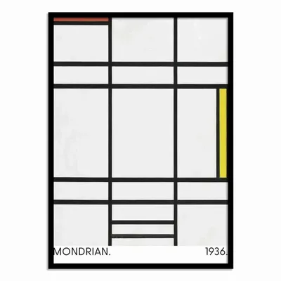 Affiches - Affiche - Composition in White Red and Yellow 1936 - Piet Mondrian - WALL EDITIONS