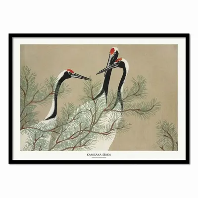 Poster - Art-Poster - Cranes From Momoyogusa - Kamisaka Sekka - WALL EDITIONS