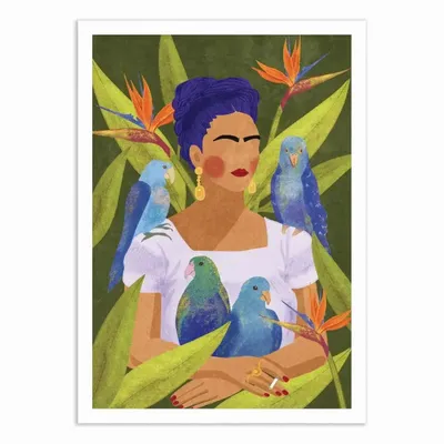 Poster - Art-Poster - Frida and birds - Raissa Oltmanns - WALL EDITIONS