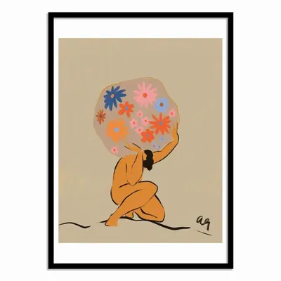 Poster - Art-Poster - World On Her Shoulders - Arty Guava - WALL EDITIONS