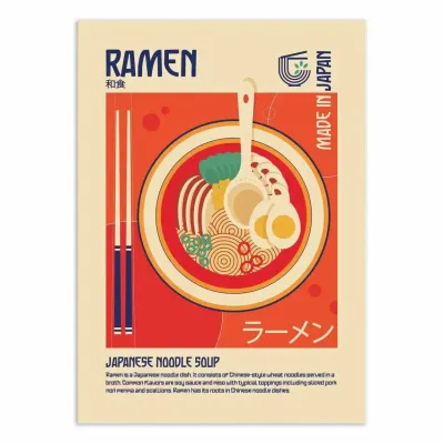 Affiches - Affiche - Ramen Japanese Food Print - Retrodrome - WALL EDITIONS