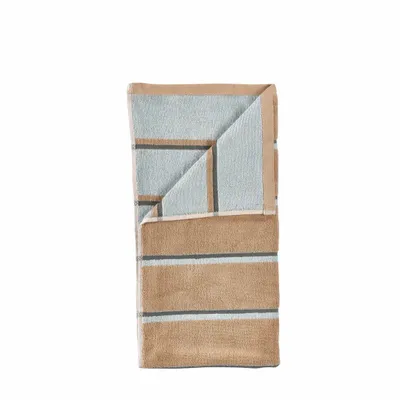 Bathroom equipment - Bath towel Sauna 70x140 Camel/Ice Blue/Olive Green - F&H GROUP A/S
