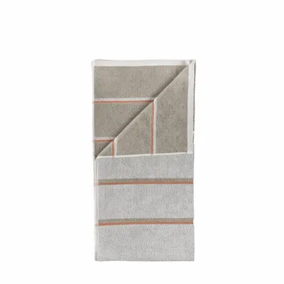 Bathroom equipment - Bath towel Sauna 70x140 Soft Grey/Eucalyptus/Terracotta - F&H GROUP A/S