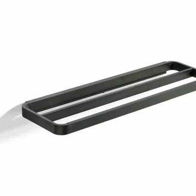 Bathroom equipment - Towel rail double Rim 44x12 Black - F&H GROUP A/S