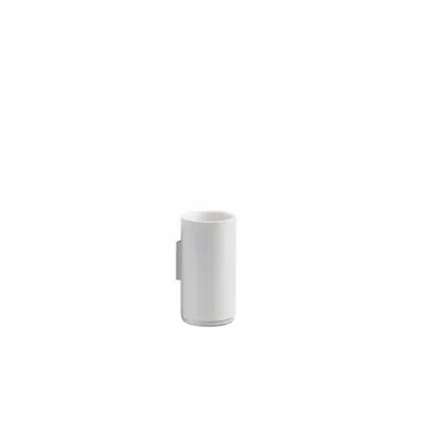 Bathroom equipment - Toothbrush Mug for wall Rim 13.6 cm White - F&H GROUP A/S