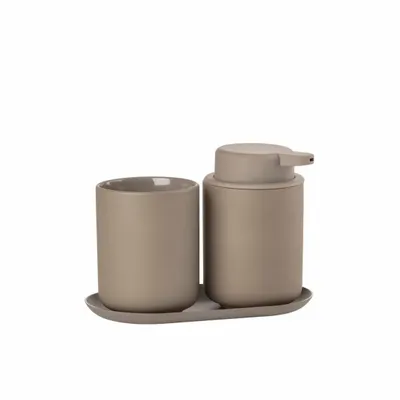 Meubles pour salle de bain - Set de salle de bains Ume 3 pièces Taupe - F&H GROUP A/S
