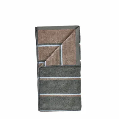 Bathroom equipment - Bath towel Sauna 70x140 Olive Green/Taupe/Blue Fog - F&H GROUP A/S