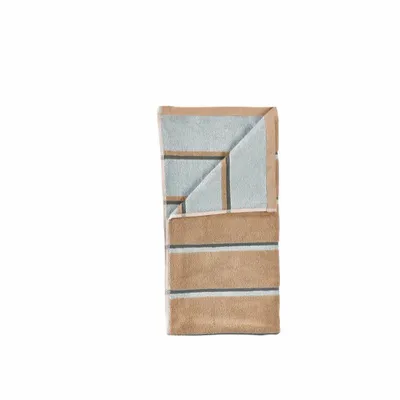Meubles pour salle de bain - Serviette Sauna 50x100 Camel/Bleu glacé/Vert olive - F&H GROUP A/S