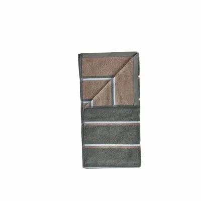 Meubles pour salle de bain - Serviette Sauna 50x100 Vert olive/Taupe/Brouillard bleu - F&H GROUP A/S