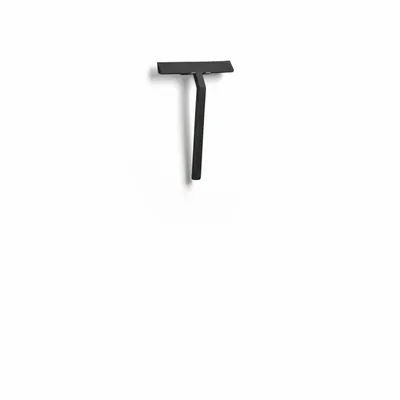 Bathroom equipment - Wiper w. holder Rim 22cm Black - F&H GROUP A/S