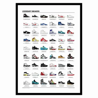 Poster - Art-Poster 50 x 70 cm - Legendary Sneakers - Olivier Bourdereau - WALL EDITIONS