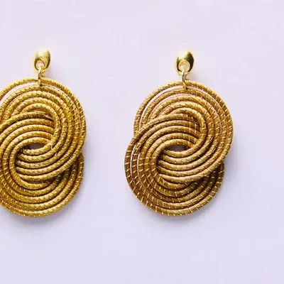 Jewelry - Boucles d’oreilles Tainha Gold – Capim Dourado du Brésil - CAPIDO