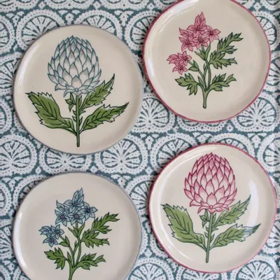 Assiettes au quotidien - Handmade Cake plates | Set of 4 - ROZABLUE